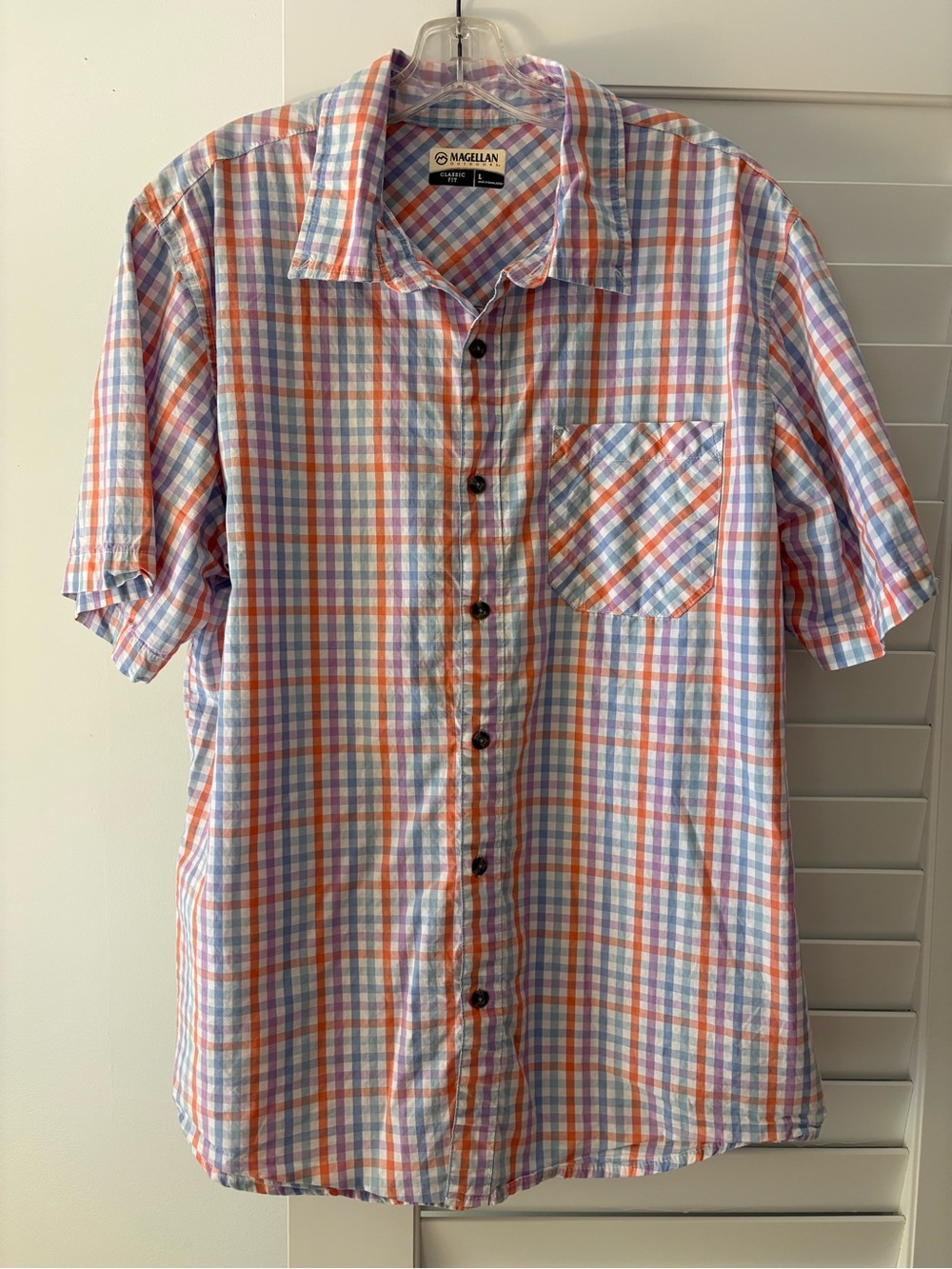 Magellan Outdoors Men’s Short-Sleeve Plaid Shirt